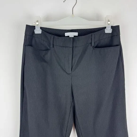 New York & Company Stretch Black Pinstripe Dress Pant Size 2 Tall - Picture 3 of 16